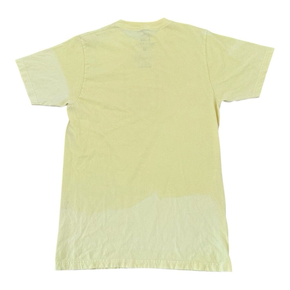 Taco Bell Logo Ripple Junction T Shirt Size Medium  Pale Yellow Unisex Graphic - Picture 2 of 5